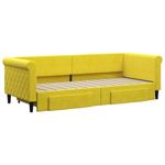 Casa si Gradina - Mobilier - Paturi si accesorii - Paturi - Pat de zi cu extensie si sertare, galben, 80x200 cm, catifea - Infinity.ro