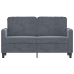 Casa si Gradina - Mobilier - Canapele si coltare - Canapele - Canapea cu 2 locuri, gri inchis, 120 cm, catifea - Infinity.ro
