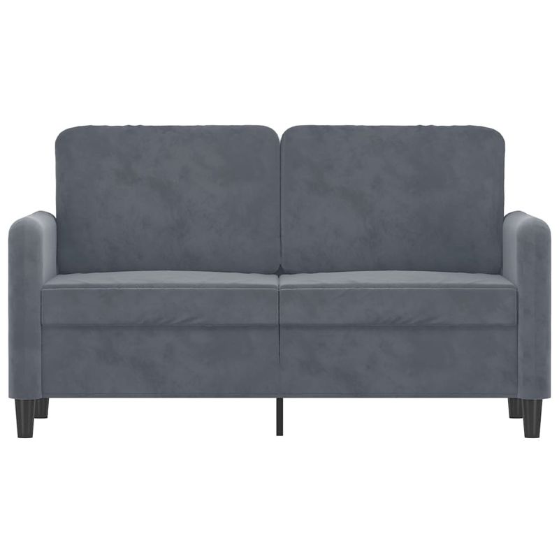 Casa si Gradina - Mobilier - Canapele si coltare - Canapele - Canapea cu 2 locuri, gri inchis, 120 cm, catifea - Infinity.ro