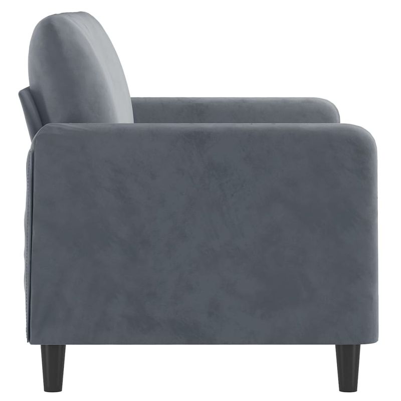 Casa si Gradina - Mobilier - Canapele si coltare - Canapele - Canapea cu 2 locuri, gri inchis, 120 cm, catifea - Infinity.ro