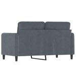 Casa si Gradina - Mobilier - Canapele si coltare - Canapele - Canapea cu 2 locuri, gri inchis, 120 cm, catifea - Infinity.ro