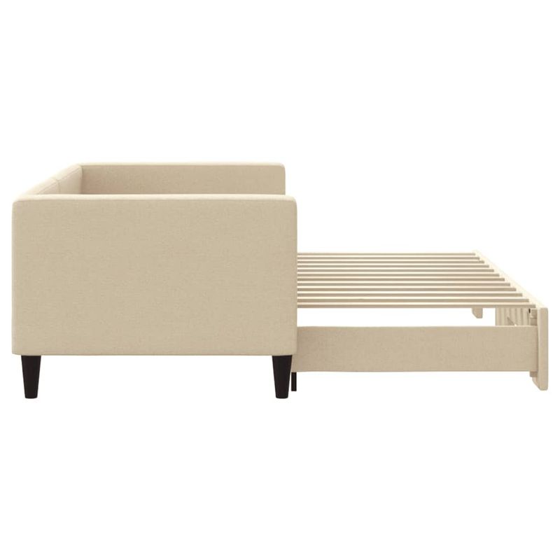Casa si Gradina - Mobilier - Paturi si accesorii - Paturi - Pat de zi cu extensie, crem, 80x200 cm, textil - Infinity.ro