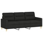 Casa si Gradina - Mobilier - Canapele si coltare - Canapele - Canapea cu 3 locuri, negru, 180 cm, material textil - Infinity.ro