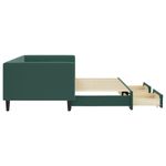 Casa si Gradina - Mobilier - Paturi si accesorii - Paturi - Pat de zi cu extensie si sertare verde inchis 90x200 cm catifea - Infinity.ro