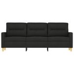 Casa si Gradina - Mobilier - Canapele si coltare - Canapele - Canapea cu 3 locuri, negru, 180 cm, material textil - Infinity.ro