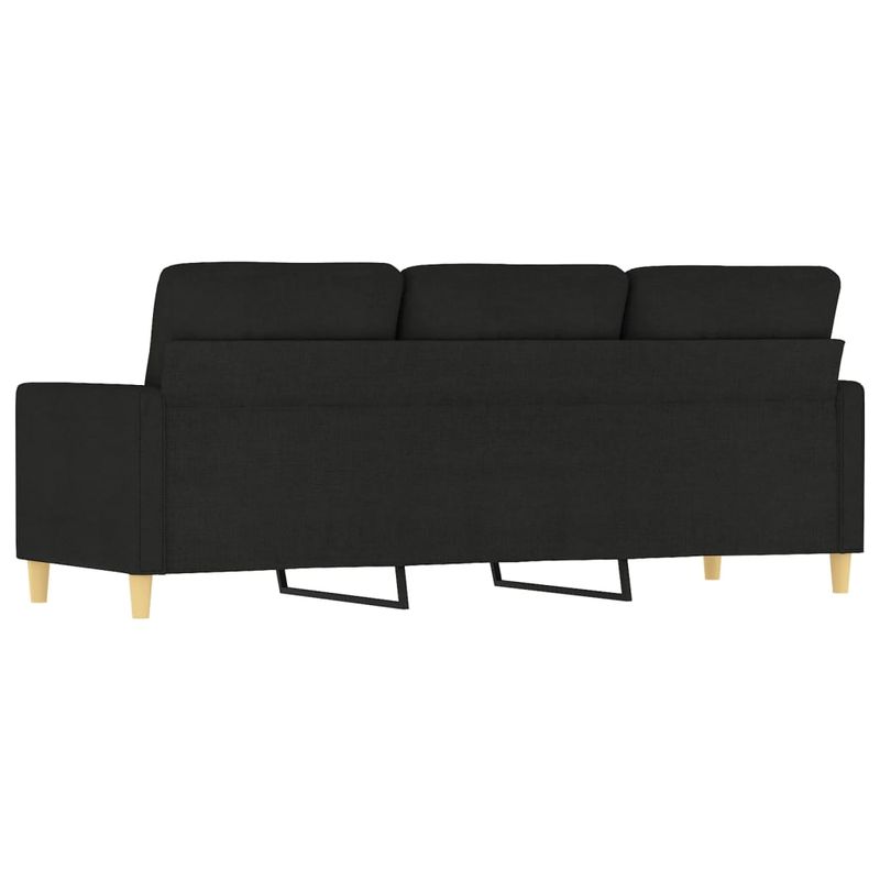 Casa si Gradina - Mobilier - Canapele si coltare - Canapele - Canapea cu 3 locuri, negru, 180 cm, material textil - Infinity.ro