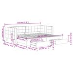 Casa si Gradina - Mobilier - Paturi si accesorii - Paturi - Pat de zi cu extensie si sertare verde inchis 90x200 cm catifea - Infinity.ro