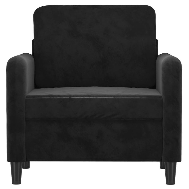 Casa si Gradina - Mobilier - Scaune si fotolii - Fotolii - Fotoliu canapea, Negru, 60 cm, catifea - Infinity.ro