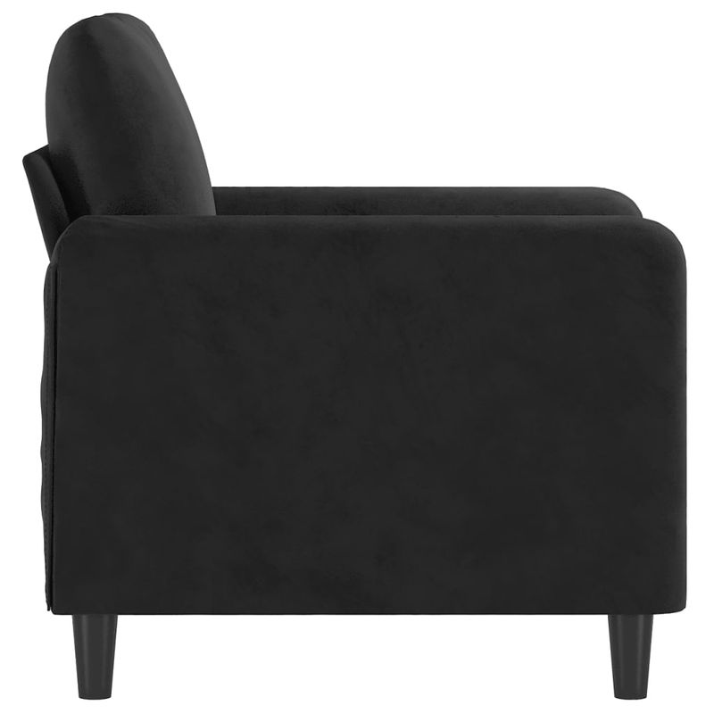Casa si Gradina - Mobilier - Scaune si fotolii - Fotolii - Fotoliu canapea, Negru, 60 cm, catifea - Infinity.ro