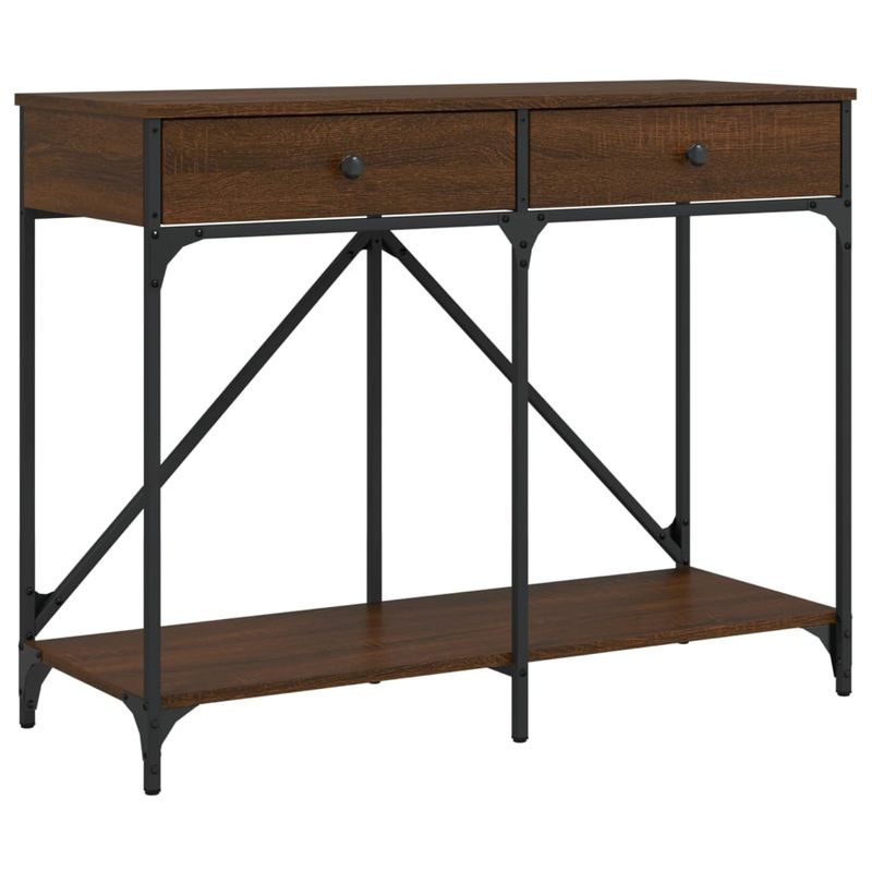 Casa si Gradina - Mobilier - Comode si corpuri - Console - Masuta consola, stejar maro, 100x39x78,5 cm, lemn prelucrat - Infinity.ro