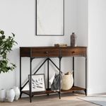 Casa si Gradina - Mobilier - Comode si corpuri - Console - Masuta consola, stejar maro, 100x39x78,5 cm, lemn prelucrat - Infinity.ro