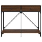 Casa si Gradina - Mobilier - Comode si corpuri - Console - Masuta consola, stejar maro, 100x39x78,5 cm, lemn prelucrat - Infinity.ro