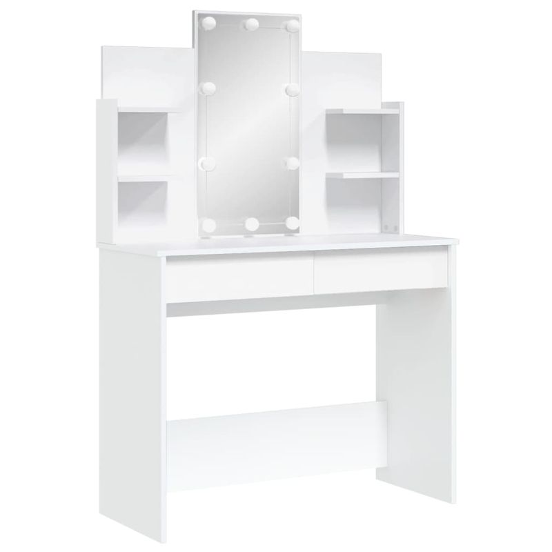 Casa si Gradina - Mobilier - Comode si corpuri - Masute de toaleta - Masa de toaleta cu LED-uri albe, 96x40x142 cm - Infinity.ro
