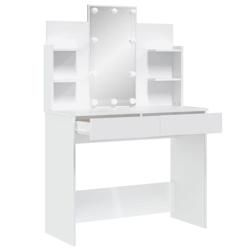 Casa si Gradina - Mobilier - Comode si corpuri - Masute de toaleta - Masa de toaleta cu LED-uri albe, 96x40x142 cm - Infinity.ro