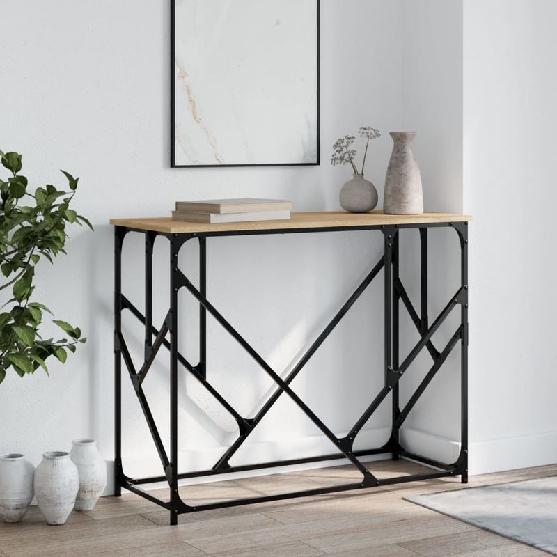 Casa si Gradina - Mobilier - Comode si corpuri - Console - Masuta consola, stejar sonoma, 100x40x80 cm, lemn prelucrat - Infinity.ro