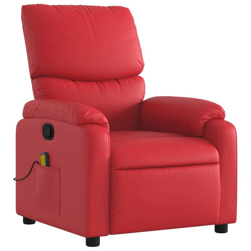 Ingrijire personala si Cosmetice - Sanatate si wellness - Articole wellness - Fotolii de masaj - Fotoliu de masaj rabatabil, rosu, piele ecologica - Infinity.ro