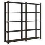 Casa si Gradina - Mobilier - Biblioteci si rafturi - Rafturi - Suport depozitare 5 niveluri negru 170x38x170 cm lemn masiv pin - Infinity.ro