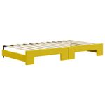 Casa si Gradina - Mobilier - Paturi si accesorii - Paturi - Pat de zi cu extensie si sertare, galben, 100x200 cm, catifea - Infinity.ro