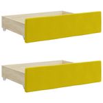 Casa si Gradina - Mobilier - Paturi si accesorii - Paturi - Pat de zi cu extensie si sertare, galben, 100x200 cm, catifea - Infinity.ro