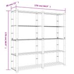 Casa si Gradina - Mobilier - Biblioteci si rafturi - Rafturi - Suport depozitare 5 niveluri negru 170x38x170 cm lemn masiv pin - Infinity.ro