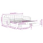 Casa si Gradina - Mobilier - Paturi si accesorii - Paturi - Pat de zi cu extensie si sertare, galben, 100x200 cm, catifea - Infinity.ro