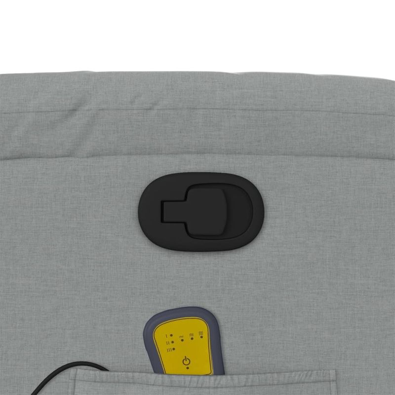 Ingrijire personala si Cosmetice - Sanatate si wellness - Articole wellness - Fotolii de masaj - Fotoliu de masaj rabatabil cu ridicare, gri deschis, textil - Infinity.ro