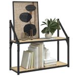 Casa si Gradina - Mobilier - Biblioteci si rafturi - Rafturi - Raft cu 2 niveluri stejar sonoma 60x21x51 cm, lemn prelucrat - Infinity.ro