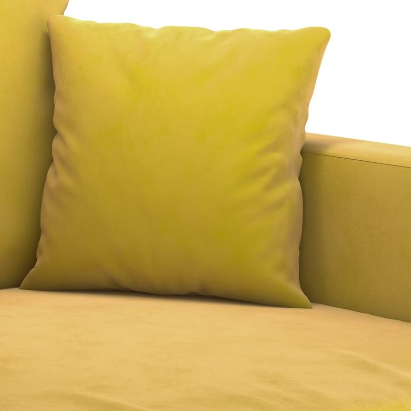 Casa si Gradina - Mobilier - Seturi de mobilier - Seturi living - Set de canapele cu perne, 3 piese, galben, catifea - Infinity.ro