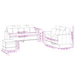 Casa si Gradina - Mobilier - Seturi de mobilier - Seturi living - Set de canapele cu perne, 3 piese, galben, catifea - Infinity.ro