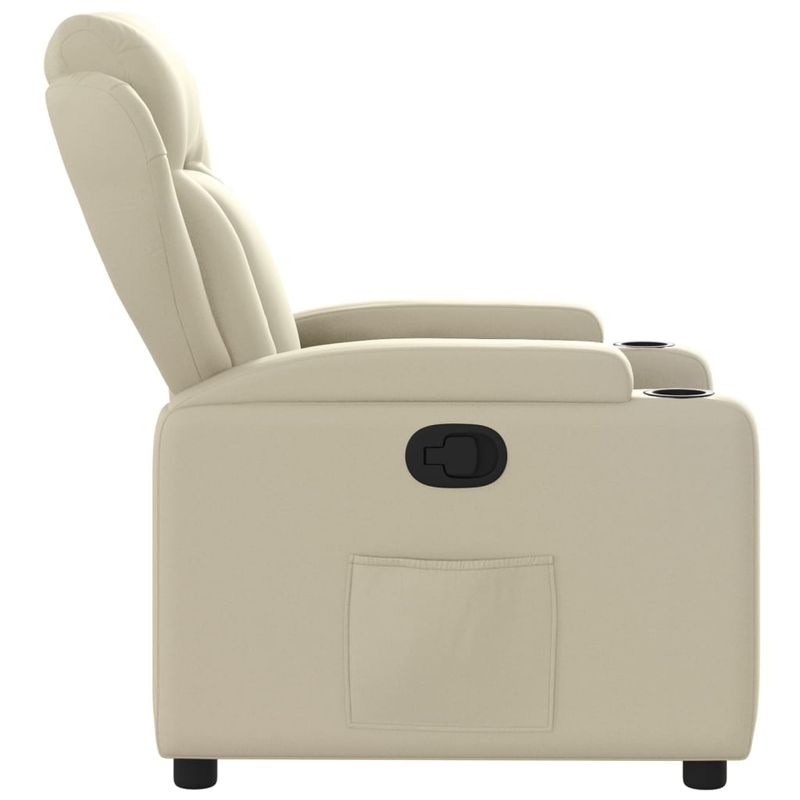 Casa si Gradina - Mobilier - Scaune si fotolii - Fotolii - Fotoliu rabatabil, crem, piele ecologica - Infinity.ro