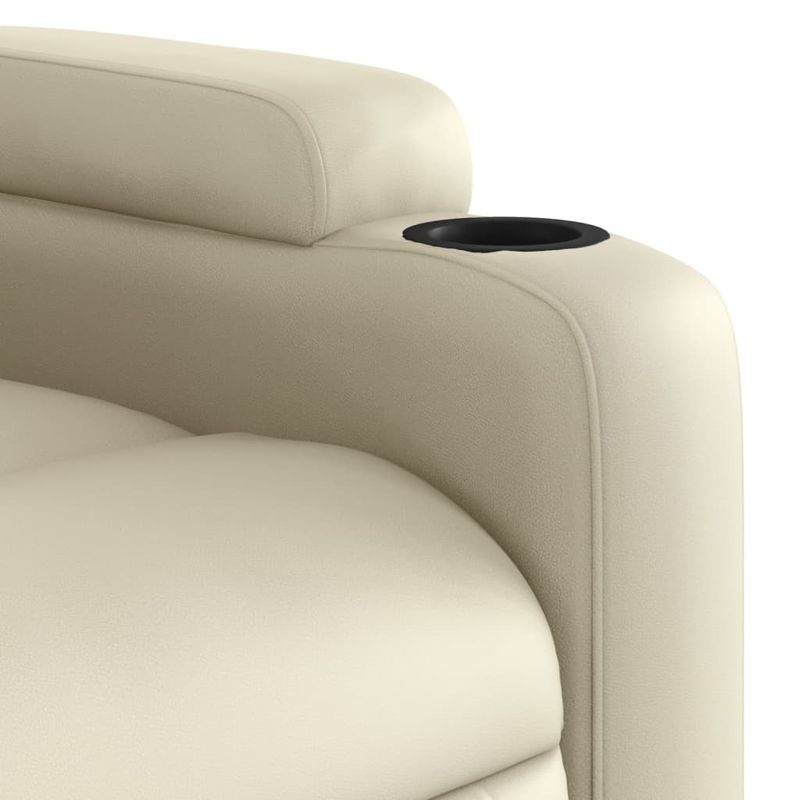 Casa si Gradina - Mobilier - Scaune si fotolii - Fotolii - Fotoliu rabatabil, crem, piele ecologica - Infinity.ro