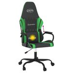 PC, gaming si accesorii - Gaming - Accesorii gaming - Scaune gaming - Scaun de gaming de masaj, negru si verde, piele ecologica - Infinity.ro