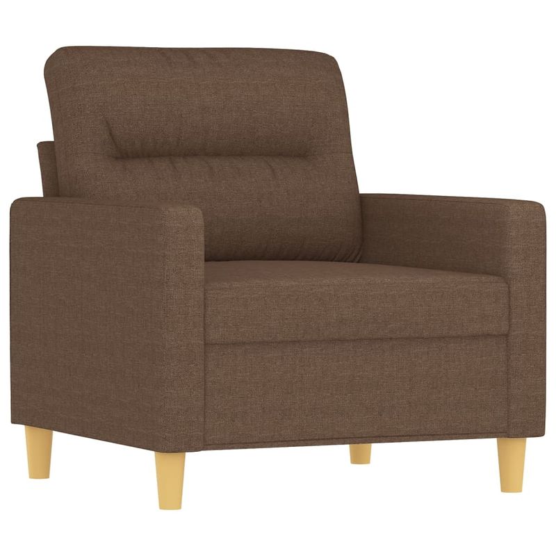 Casa si Gradina - Mobilier - Seturi de mobilier - Seturi living - Set de canapele cu perne, 3 piese, maro, textil - Infinity.ro