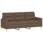 Casa si Gradina - Mobilier - Seturi de mobilier - Seturi living - Set de canapele cu perne, 3 piese, maro, textil - Infinity.ro