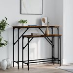 Casa si Gradina - Mobilier - Mese si birouri - Mese living - Masute console, 2 buc., stejar fumuriu, lemn compozit - Infinity.ro