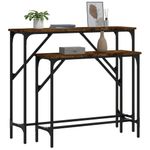 Casa si Gradina - Mobilier - Mese si birouri - Mese living - Masute console, 2 buc., stejar fumuriu, lemn compozit - Infinity.ro