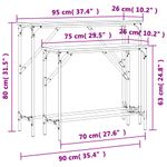 Casa si Gradina - Mobilier - Mese si birouri - Mese living - Masute console, 2 buc., stejar fumuriu, lemn compozit - Infinity.ro