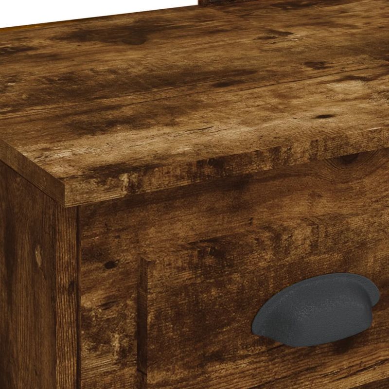 Casa si Gradina - Mobilier - Comode si corpuri - Masute de toaleta - Masa de toaleta cu LED-uri, stejar fumuriu, 90x42x132,5 cm - Infinity.ro