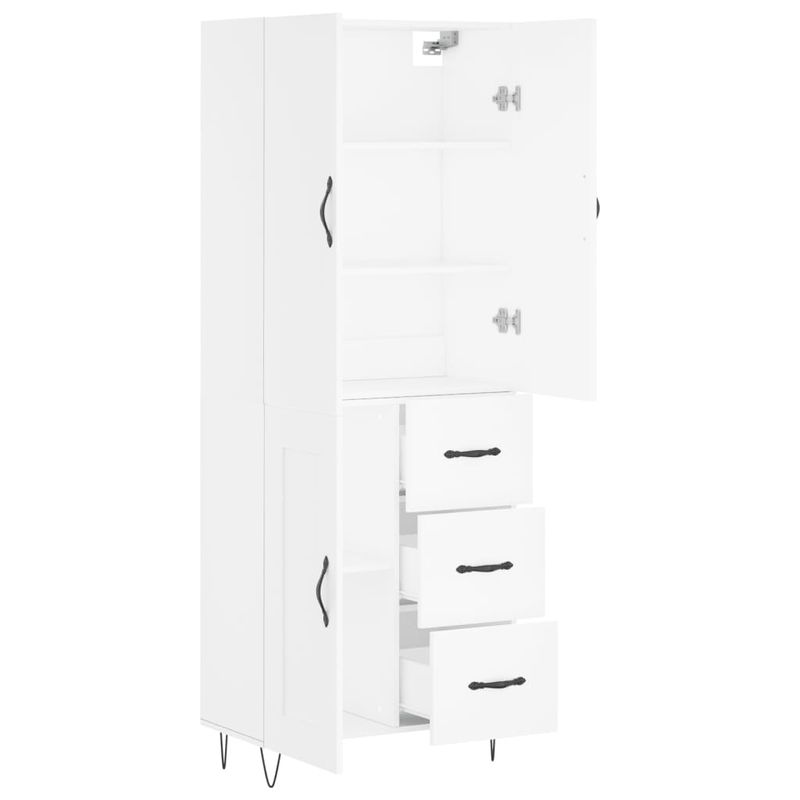 Casa si Gradina - Mobilier - Comode si corpuri - Comode - Dulap inalt, alb, 69,5x34x180 cm, lemn compozit - Infinity.ro