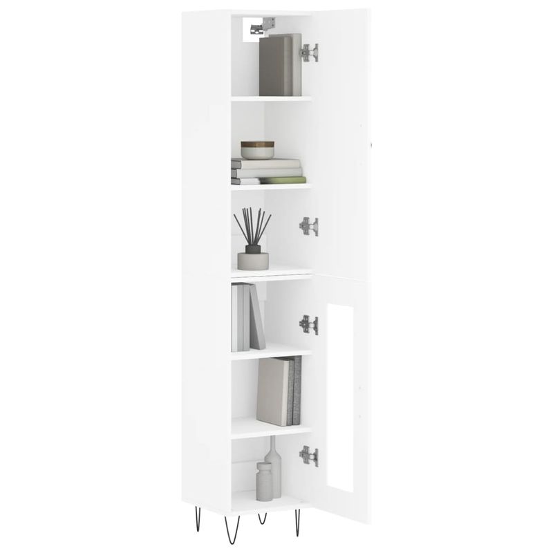 Casa si Gradina - Mobilier - Comode si corpuri - Comode - Dulap inalt, alb, 34,5x34x180 cm, lemn prelucrat - Infinity.ro
