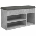 Casa si Gradina - Mobilier - Organizare si depozitare - Bancute - Banca de pantofi, gri beton, 82x32x45,5 cm, lemn prelucrat - Infinity.ro