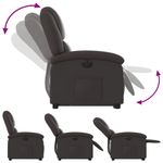 Casa si Gradina - Mobilier - Scaune si fotolii - Fotolii - Fotoliu rabatabil electric cu ridicare, maro, piele naturala - Infinity.ro