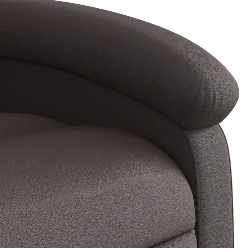 Casa si Gradina - Mobilier - Scaune si fotolii - Fotolii - Fotoliu rabatabil electric cu ridicare, maro, piele naturala - Infinity.ro