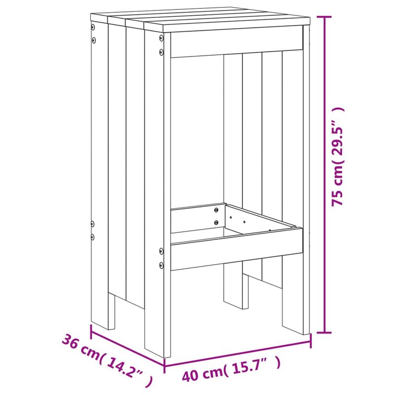 Casa si Gradina - Gradina si terasa - Mobilier exterior - Seturi mobila gradina - Set mobilier de bar, 3 piese, maro miere, lemn masiv de pin - Infinity.ro