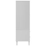 Casa si Gradina - Mobilier - Dulapuri si sifoniere - Sifoniere - Sifonier SENJA, aspect ratan alb, 90x55x175 cm, lemn masiv pin - Infinity.ro