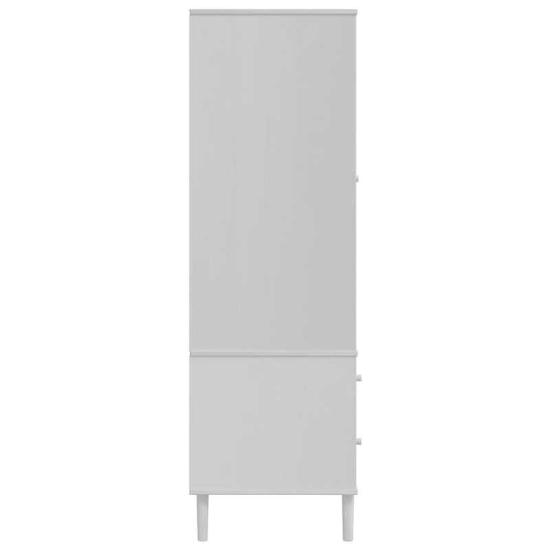 Casa si Gradina - Mobilier - Dulapuri si sifoniere - Sifoniere - Sifonier SENJA, aspect ratan alb, 90x55x175 cm, lemn masiv pin - Infinity.ro