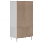 Casa si Gradina - Mobilier - Dulapuri si sifoniere - Sifoniere - Sifonier SENJA, aspect ratan alb, 90x55x175 cm, lemn masiv pin - Infinity.ro