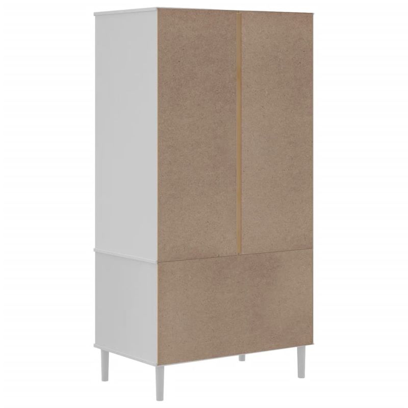 Casa si Gradina - Mobilier - Dulapuri si sifoniere - Sifoniere - Sifonier SENJA, aspect ratan alb, 90x55x175 cm, lemn masiv pin - Infinity.ro