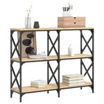 Casa si Gradina - Mobilier - Comode si corpuri - Console - Masuta consola, stejar sonoma, 100x28x80,5 cm, lemn prelucrat - Infinity.ro