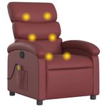 Ingrijire personala si Cosmetice - Sanatate si wellness - Articole wellness - Fotolii de masaj - Fotoliu de masaj rabatabil, rosu vin, piele ecologica - Infinity.ro